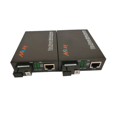 Ethernet Rj45 SC do WDM Bidi 20km do conversor dos meios da fibra ao único