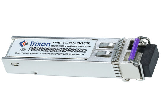 comprar TPB-TG10-23DCR 10G 10km TX1270nm,RX1310nm BIDI LC Connector SFP+ Transceiver Module MSA Compliant SFF-8472 fabricação em linha