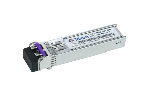 TSS-1280-55DCR 622M SFP 80km Transceptor para SDH STM-4/SONET OC-12 1550nm-DFB Duplex LC -5°C ~ +70°C